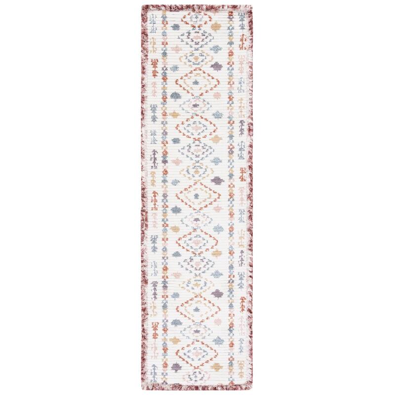 SAFAVIEH Handmade Marrakech Nurlana Traditional Rug - 2'2" x 8' Runner - Ivory/Multi