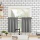 No. 918 Martine Microfiber Semi-Sheer Rod Pocket Kitchen Curtain Valance and Tiers Set