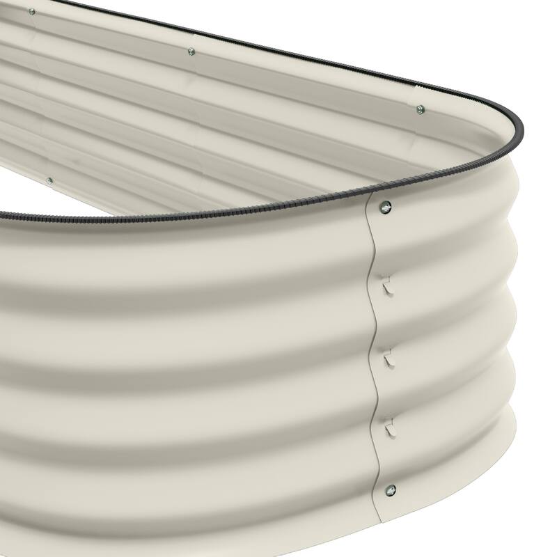 Expandable Raised Planter with Rubber Safety Edging and Self-Draining