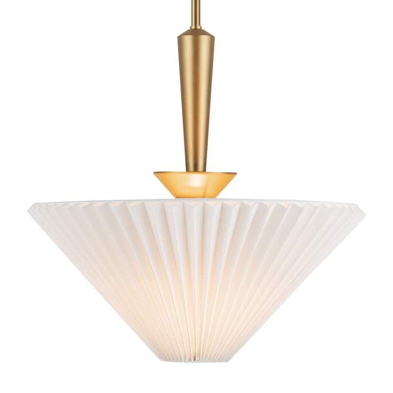 Alora Lighting PD497016 Bridgette 16" Wide Pendant - Brushed Gold / Folded White