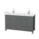 Option Dark Gray / White Cultured Marble Top / Brushed