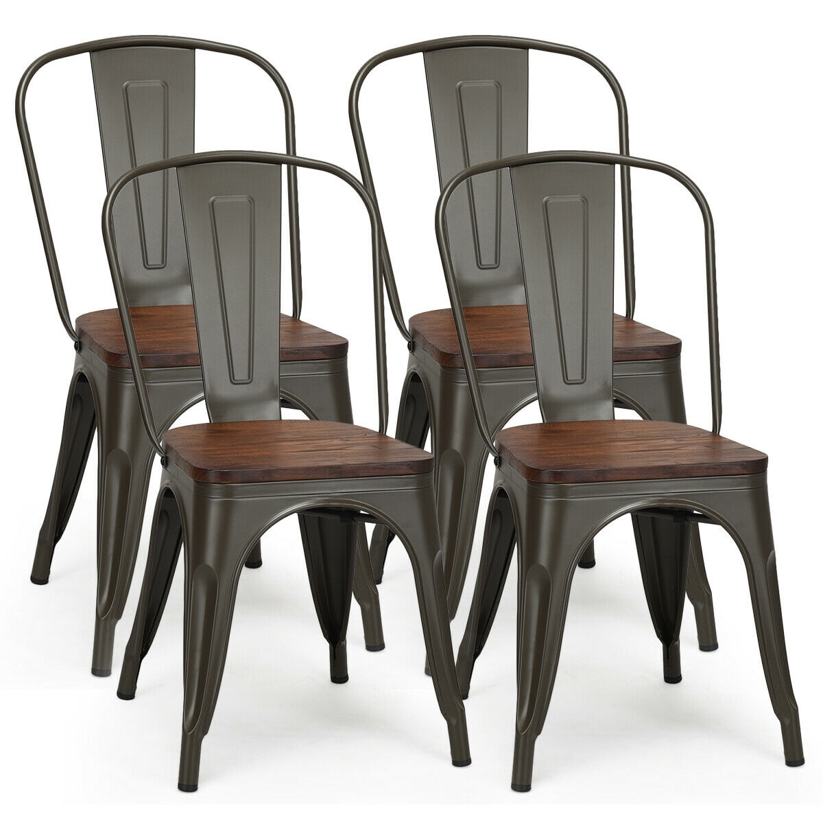 Glennie metal slat back side chair online