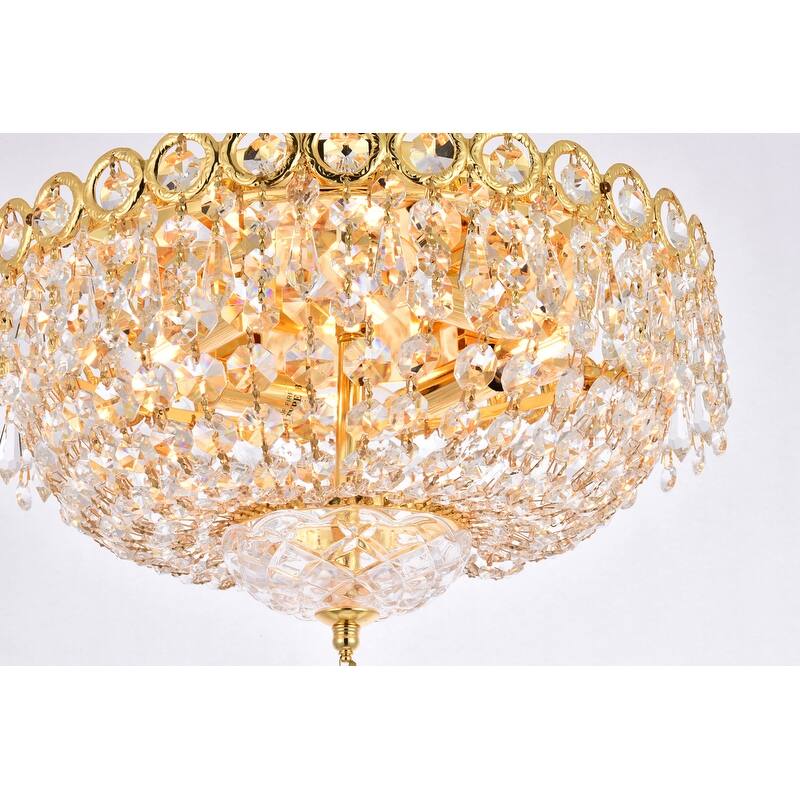 Fleur Illumination 4 light Gold Flush Mount