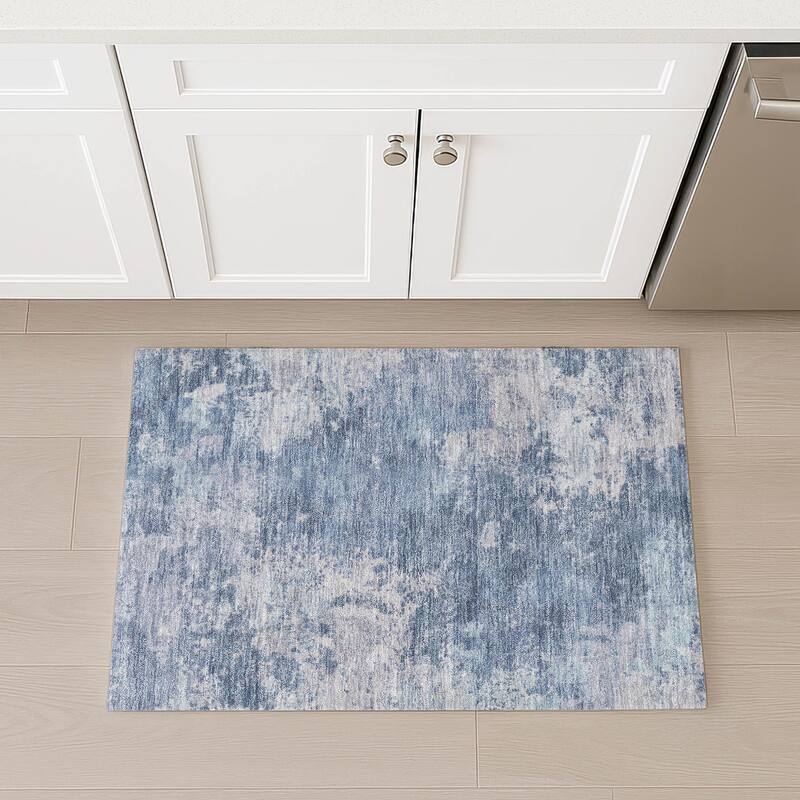 Machine Washable Indoor/ Outdoor Chic Modern Chantille Rug