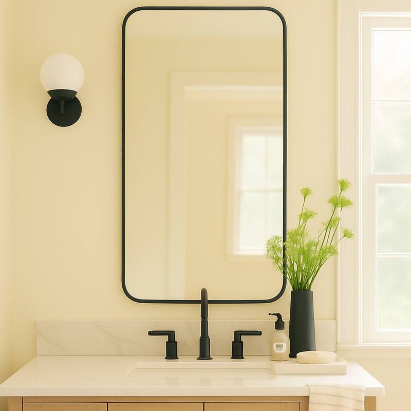 TEHOME Garnes Recessed or Surface Mount Framed Medicine Cabinet with Adjustable Shelves