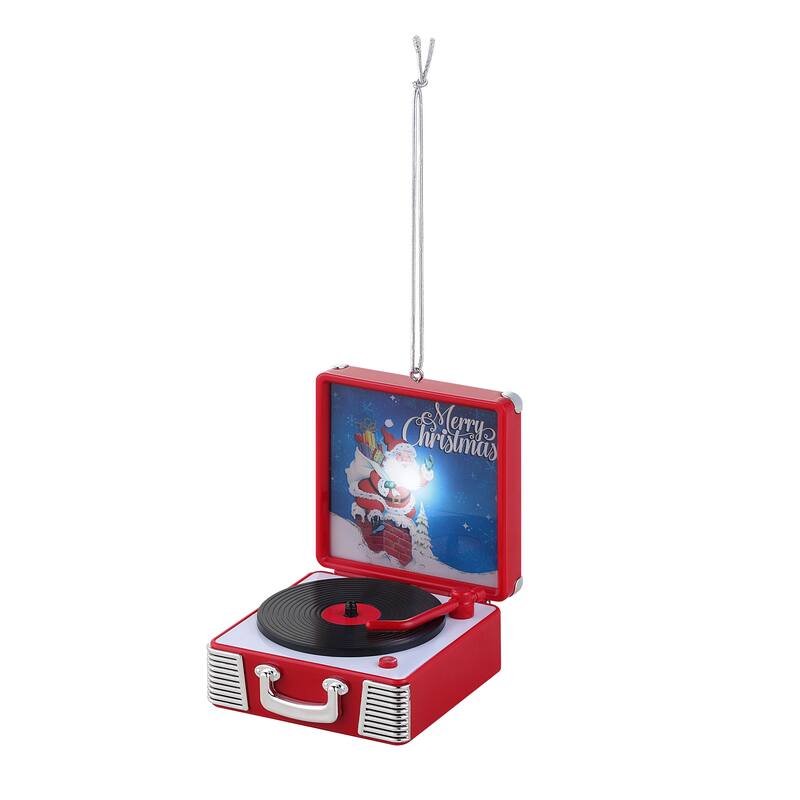3.8" Retro Vinyl Record Player Ornament