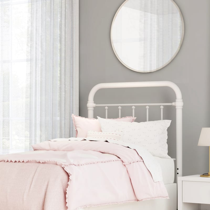 Hillsdale Kirkland Metal Headboard, White