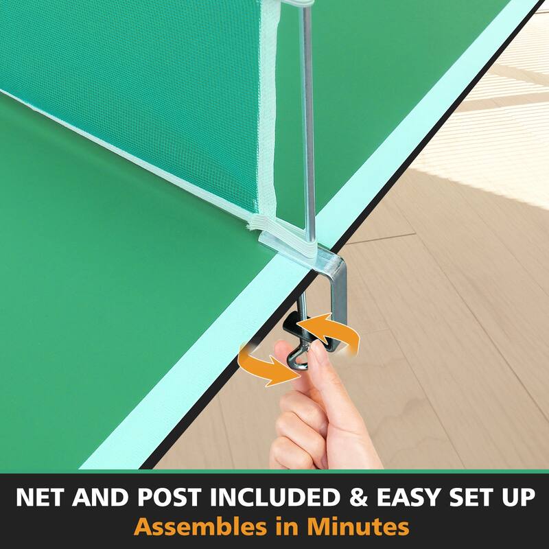 48"x96" Ping Pong Top Foldable Table Tennis Conversion Set with Net and Foam Pads - 48”L x 96”W