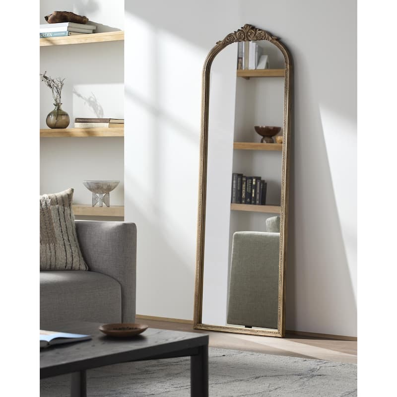 Livabliss Noya Traditional Full Length Mirror - 73"H x 26"W x 2"D - Tan