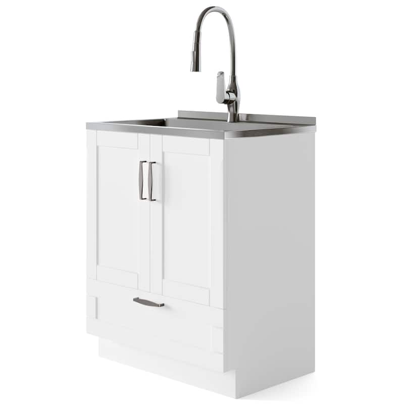 WYNDENHALL Alma Transitional Deluxe Utility Sink & Cabinet