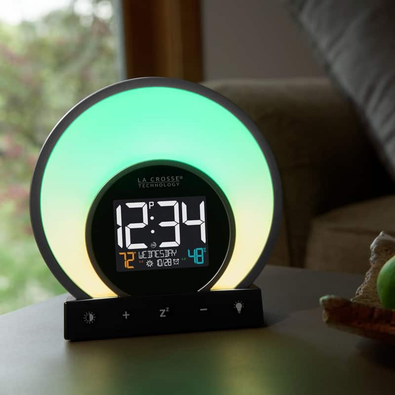 La Crosse Technology Soluna C79141 Mood Light Alarm with Temperature & Humidity