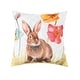 preview thumbnail 1 of 3, Sitting Spring Softies Bunny Indoor/Outdoor 18 x 18 Accent Decorative Accent Throw Pillow