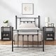 preview thumbnail 17 of 27, Taomika 3-Pieces Modern Bedroom Sets with Black Bed Frame