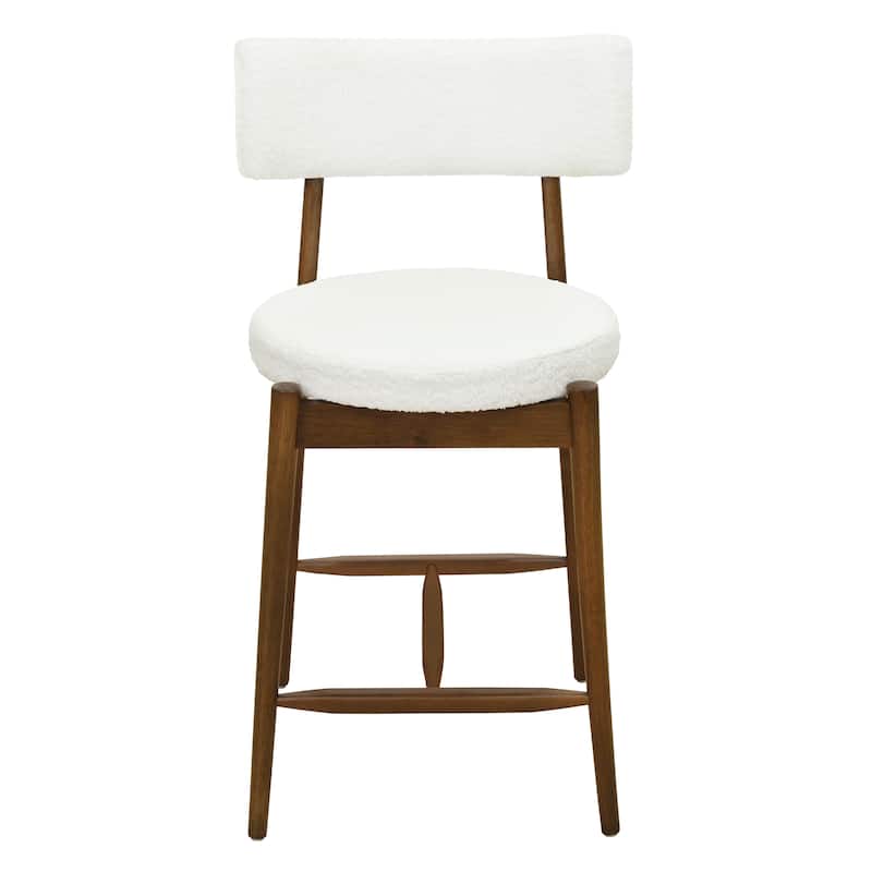 Nook Upholstered Rubber Wood Counter stools (Set of 2) by Christopher Knight Home
