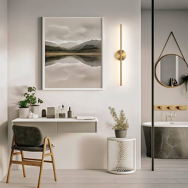 1-Light 23.6 in. Modern Linear Dimmable Integrated LED Bathroom Vanity Light Wall Sconce
