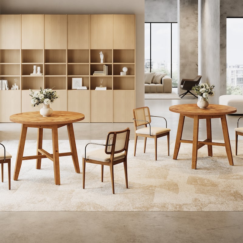 Solid Wood Conference Table, Office Meeting Table, Discussion Table Collaboration Desk