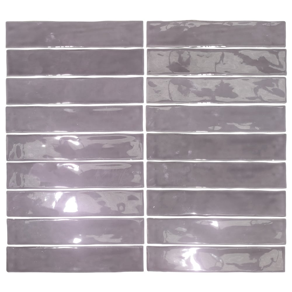 The Tile Life Watercolor 2 x 10 Glossy Ceramic Wall Tile