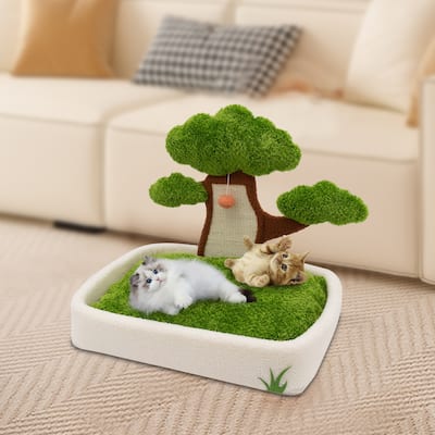 23.6'' Cat Bonsai Tree with hanging ball Cat Bed Cat Activity Tree