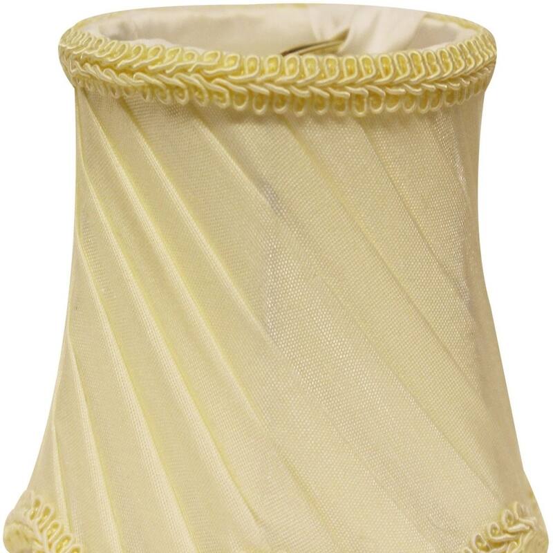 4" Slate Grey Swirled Set of 6 Chandelier Silk Lampshades - 4"x4"x4"