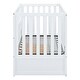 preview thumbnail 13 of 16, Toddler Bed Crib with Safety Guardrail and Drawers and 3 Height Options for Boys Girls, Wooden Slat Support Easy Assembly, Gray