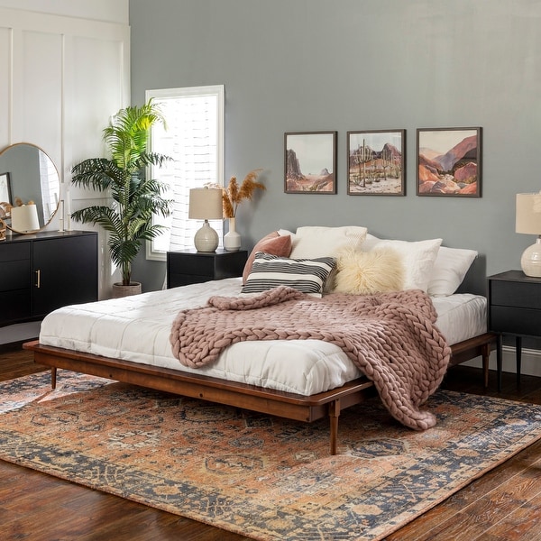 Carson Carrington King Size Solid Wood Platform Bed. Opens flyout.