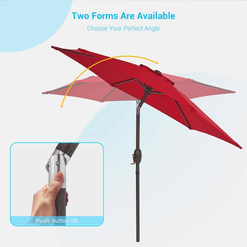 Bonosuki 7.5-foot Waterproof Sunshade Canopy Patio Umbrella