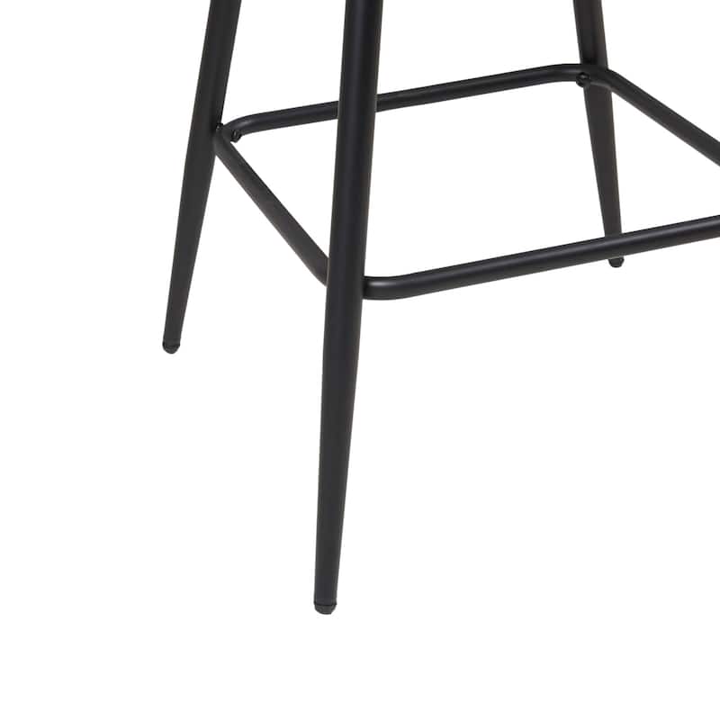 INK+IVY Adams Grey Faux Leather Swivel Counter Stool