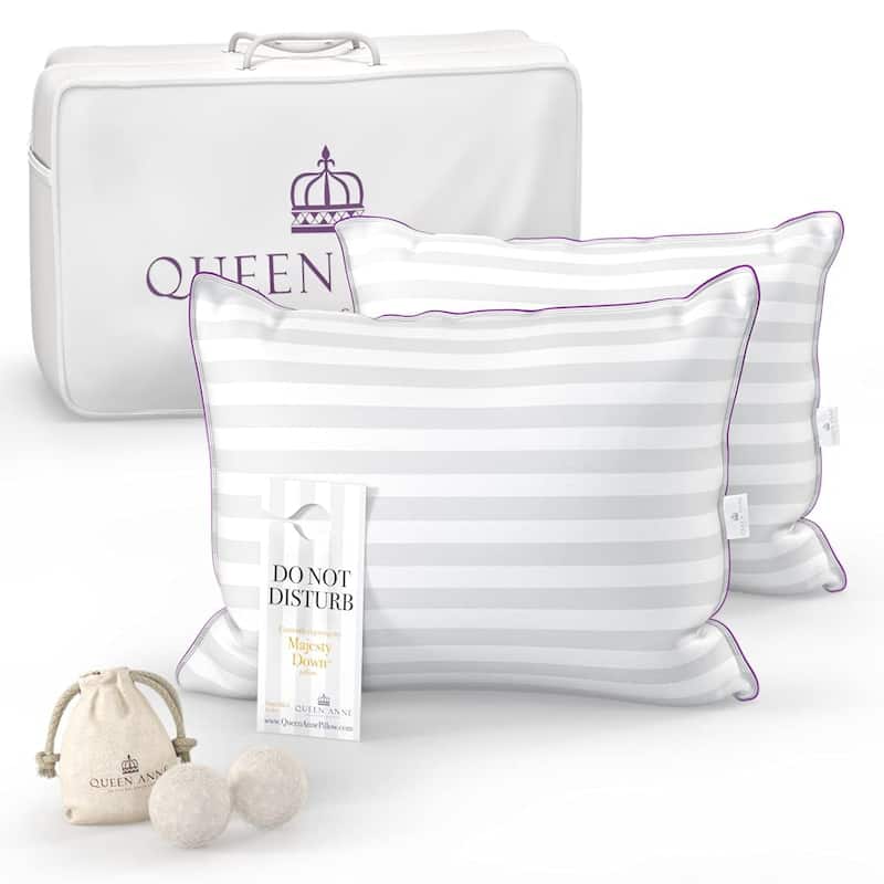 Luxury Hotel Pillows Two Pack (2) Majesty Down Synthetic Down Alternative Allergy Free