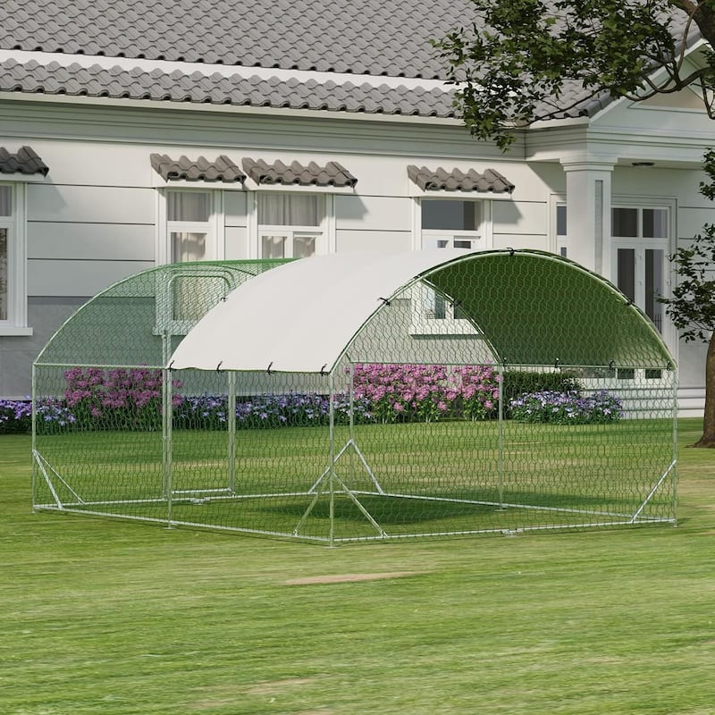 Large Metal Chicken Coop Walk-in Poultry Cage