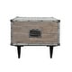 preview thumbnail 9 of 7, ExBrite Solid Wood Coffee Table ,Gray Finish - 23.6" x 46" x 17.9"