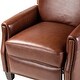 preview thumbnail 41 of 96, Gladis Modern Retro Genuine Leather Recliner with Nailhead Trim Set of 2 by HULALA HOME