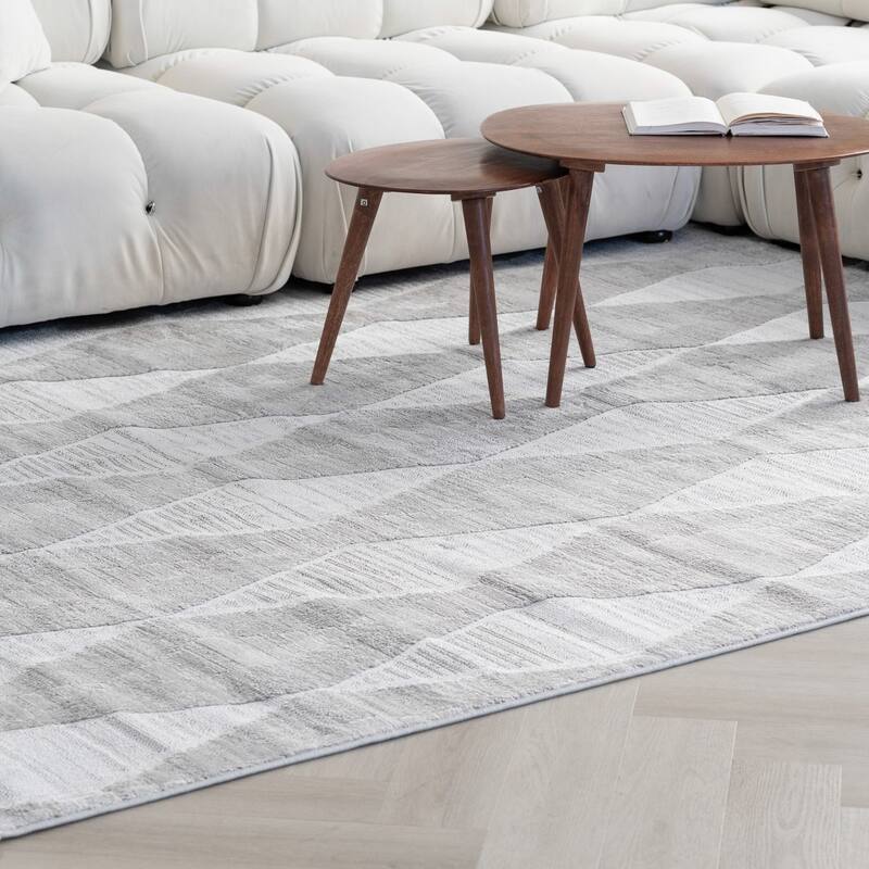 Rug Branch Boho Modern Abstract Grey Indoor Area Rug
