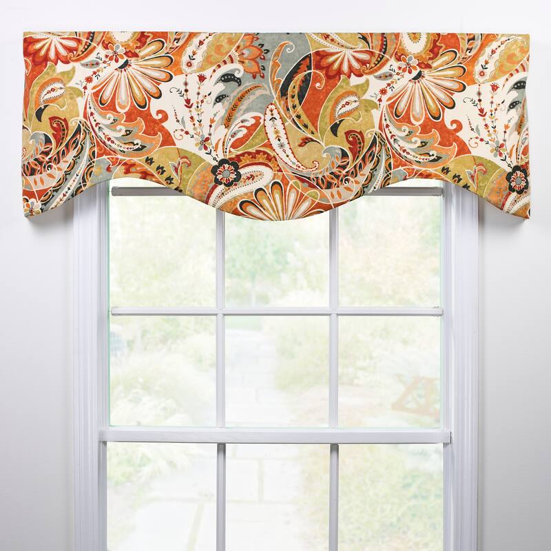 Contempo paisley picadilly shaped valance