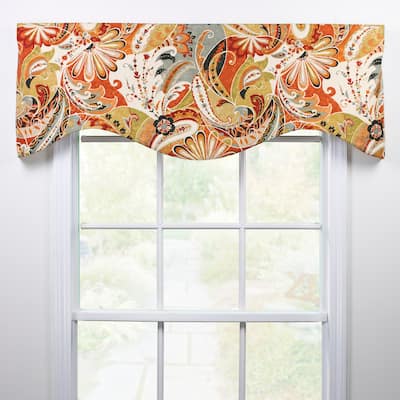 Contempo paisley picadilly shaped valance