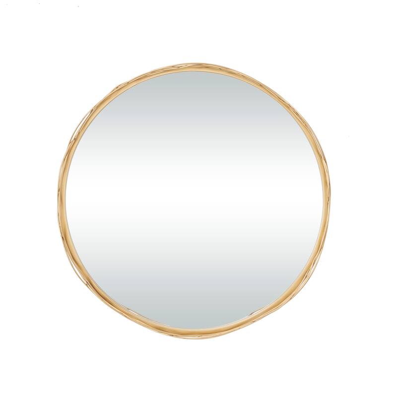Metal Wall Mirror - Gold - CosmoLiving by Cosmopolitan - 3"W x 24"L x 24"H