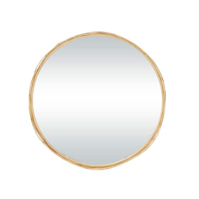 Metal Wall Mirror - Gold - CosmoLiving by Cosmopolitan - 3"W x 24"L x 24"H