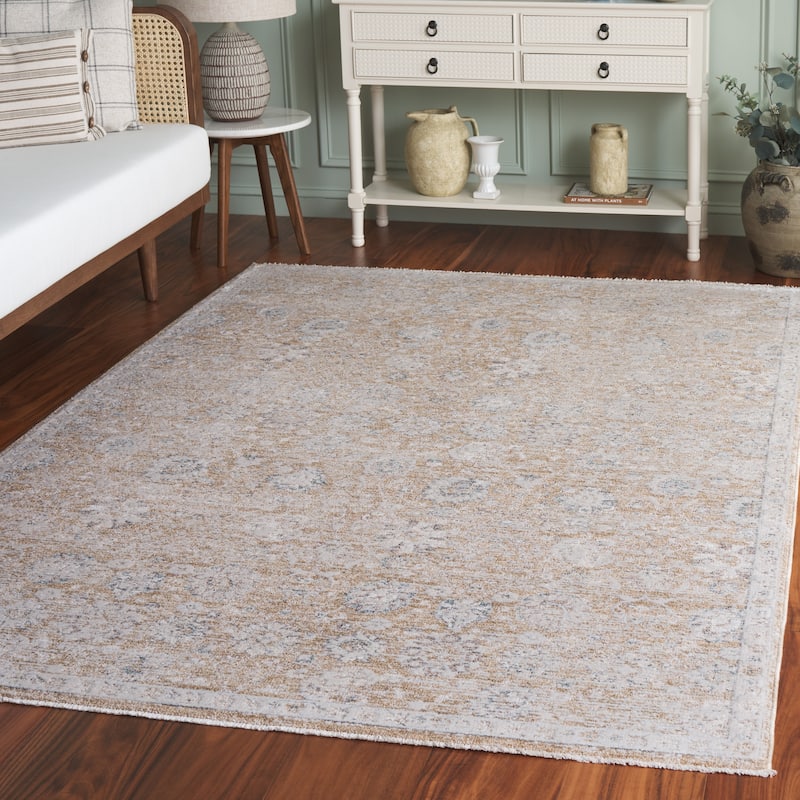 SAFAVIEH Romance Einike Vintage Distressed Rug - 5'3" x 7'6" - Beige/Ivory