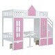 preview thumbnail 8 of 18, Twin over Twin Bunk Bed With Changeable Table,Conversation Desk
