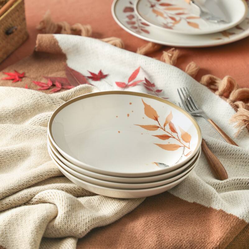 Stone Lain Maple Porcelain Dinnerware Set