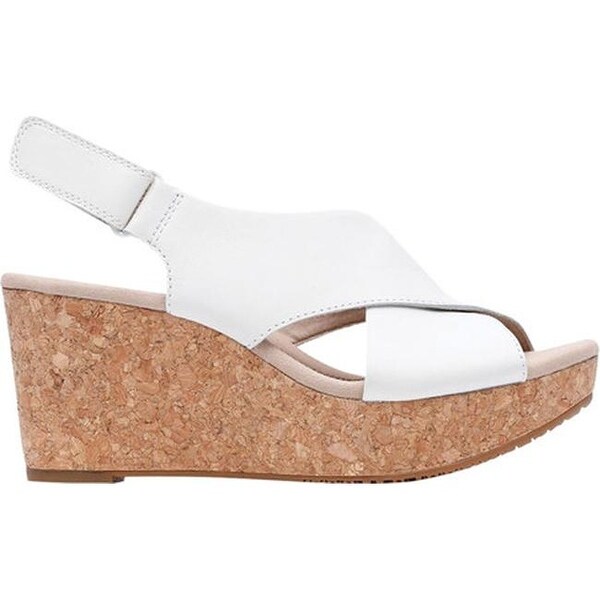 clarks white leather sandals