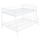preview thumbnail 9 of 9, Contemporary & Simple Full XL over Queen Metal Bunk Bed with Full-length Guardrails, Save Space or Split Into 2 Beds, White
