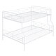 preview thumbnail 9 of 16, Full XL Over Queen Metal Bunk Bed with Safety Guardrail, White