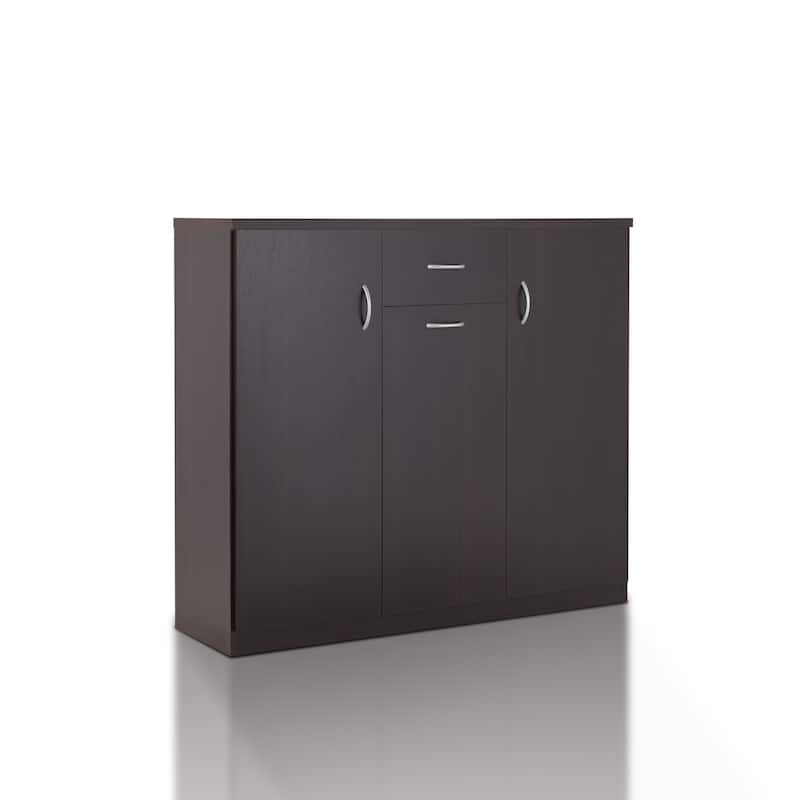 Ekko Contemporary 10-Shelf Shoe Cabinet with 1-Drawer by Furniture of America