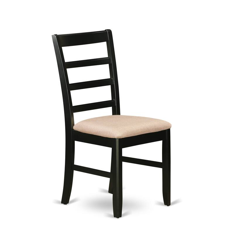 East West Furniture 7 Piece Dining Table Set Consist of an Oval Dining Table and 6 Kitchen Chairs, Black & Cherry(Seat Options)