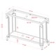 preview thumbnail 7 of 5, Yout Glam 43-inch Glass Top 1-Shelf Sofa Table by Furniture of America