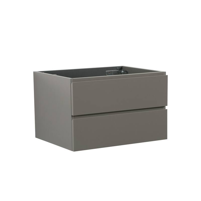 GDFStudio - Alice Wall-Mounted Bathroom Vanity with Modern Double Drawer and Soft-Close Functionality