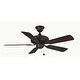 preview thumbnail 1 of 2, Fanimation Edgewood 44 inch Indoor/Outdoor Ceiling Fan - Dark Bronze with Dark Walnut Blades
