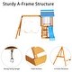 preview thumbnail 4 of 13, 3-in-1 Wooden Outdoor Swing Set
