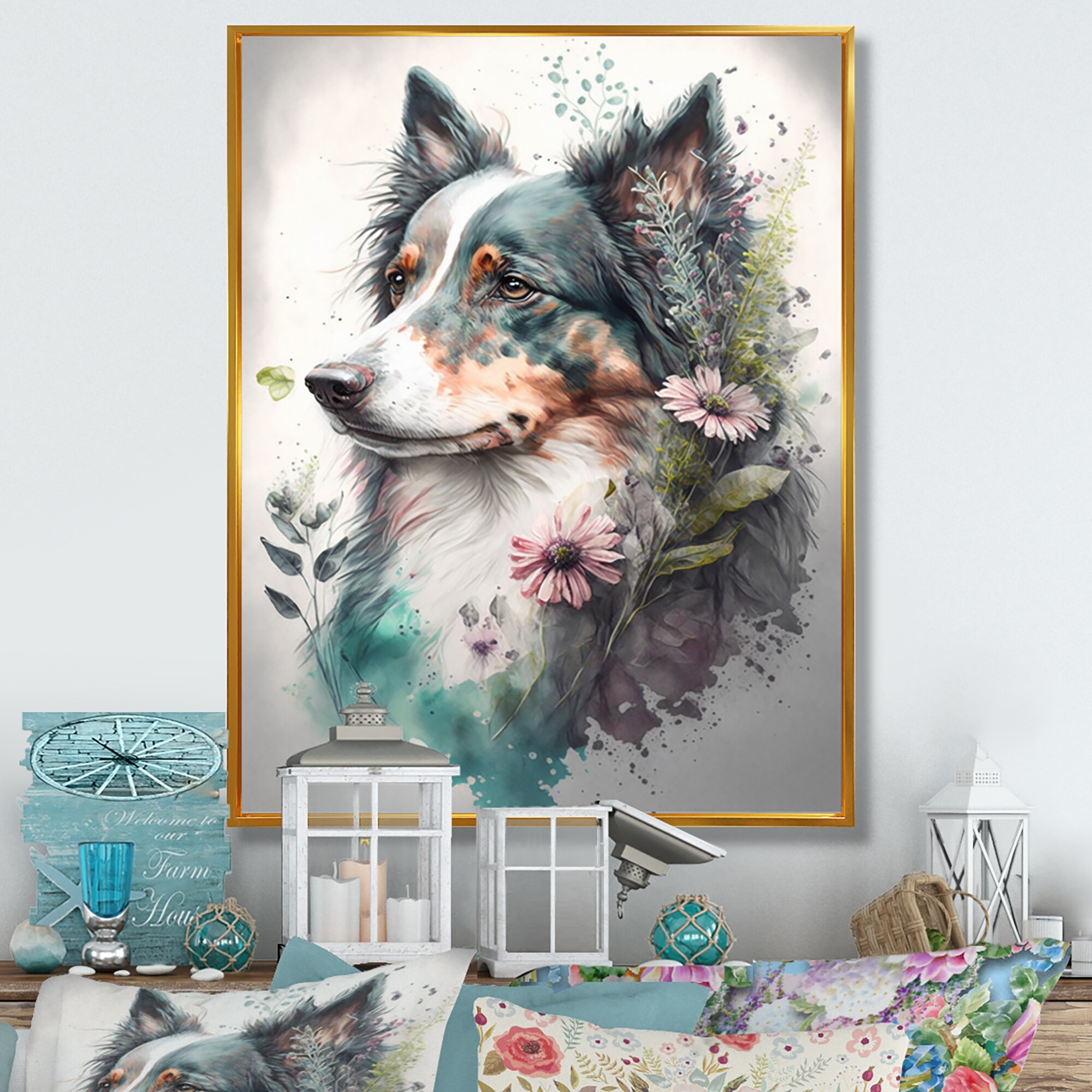 Australian shepherd wall art cheap