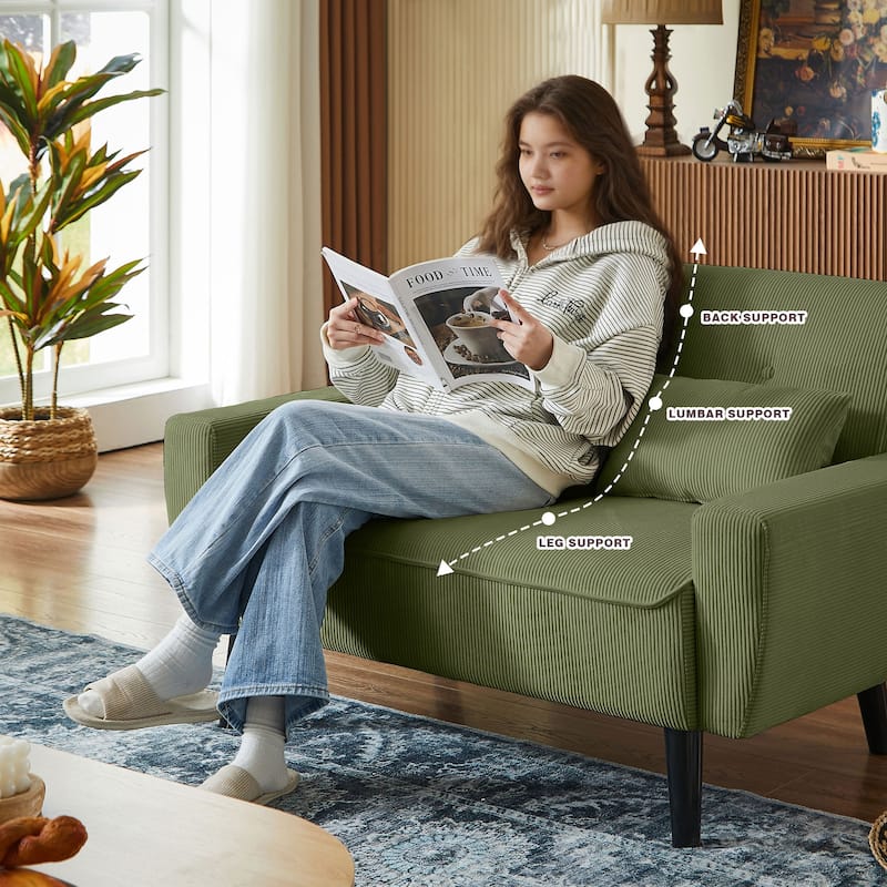 3-Piece Living Room Sectional Sofa Set with Loveseat and Ottoman